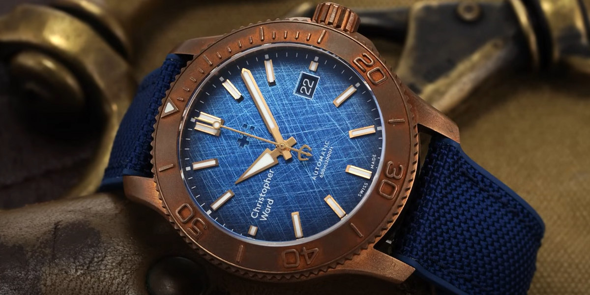 Christopher Ward bronze watch