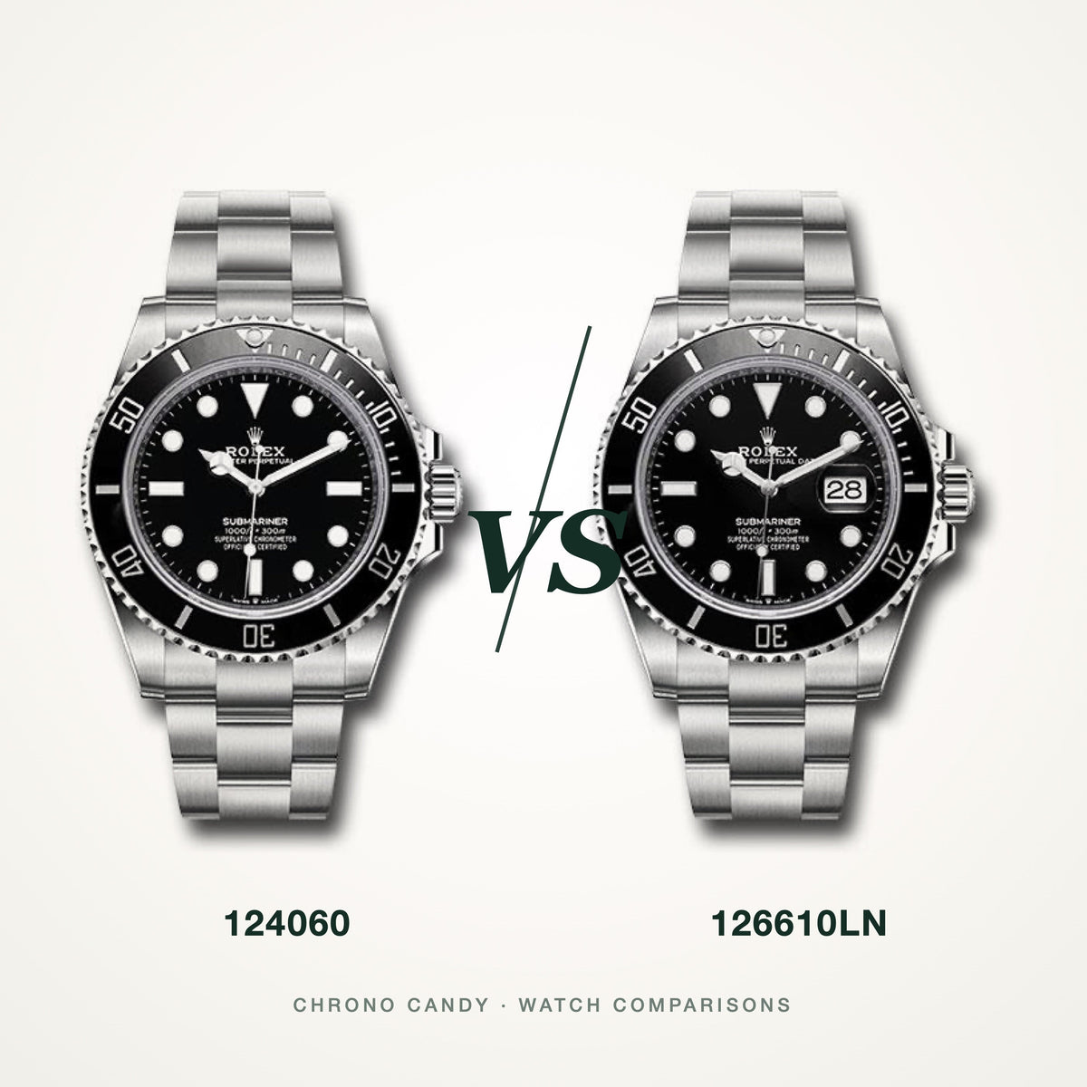 Rolex Submariner 124060 vs 126610LN: No-Date or Date?