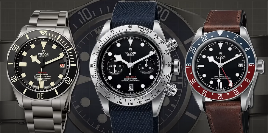 3 different Tudor watch styles