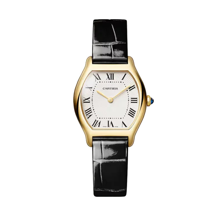 Cartier Tortue Small Model 27mm - Yellow Gold - White Dial Ref. # WGTO0015