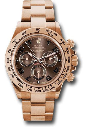 Rolex Everose Gold Cosmograph Daytona 40 Watch - Chocolate Arabic Dial - 116505 choca