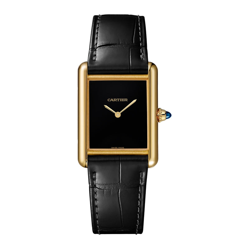 Cartier Tank Louis Cartier Medium Model 25.5mm - Yellow Gold - Black Dial Ref. # WGTA0091