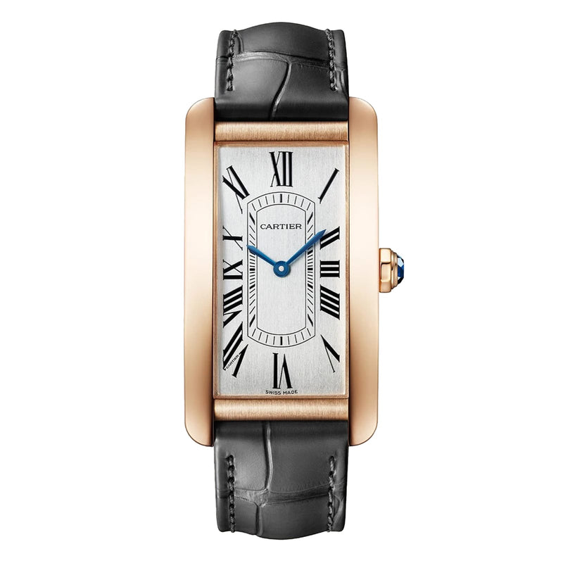 Cartier Tank Américaine Large Model 24.5mm - Rose Gold - Silver Dial Ref. # WGTA0134