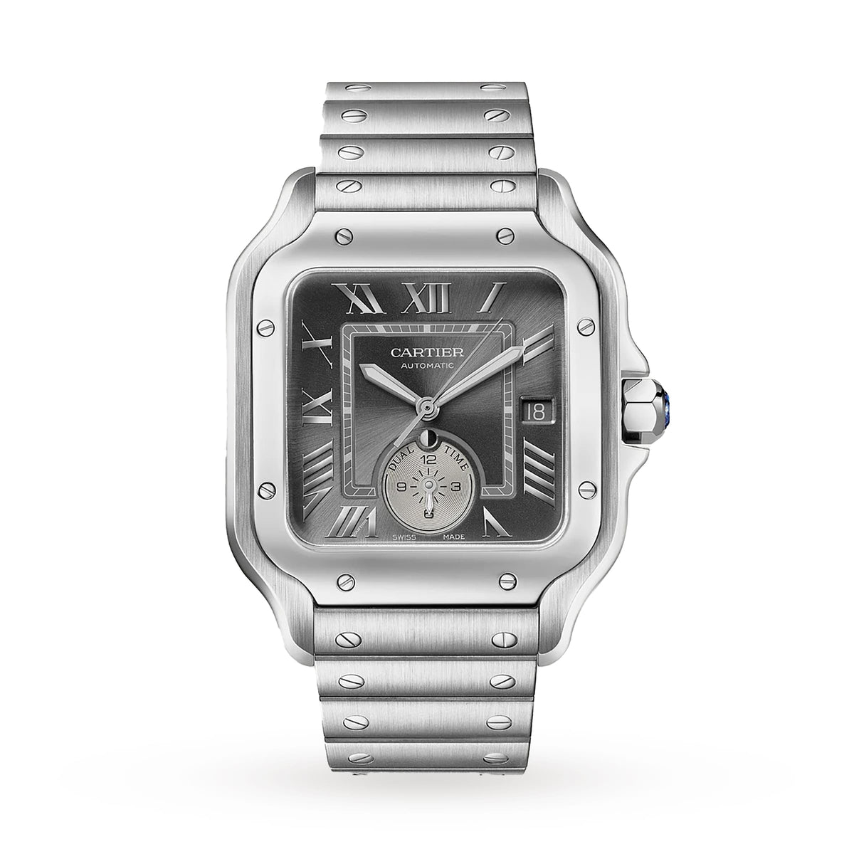Cartier Santos de Cartier Large Model 40mm - Steel - Grey Dial Ref. # WSSA0076
