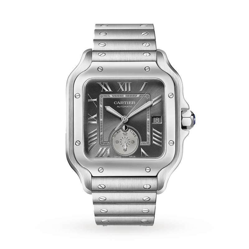 Cartier Santos de Cartier Large Model 40mm - Steel - Grey Dial Ref. # WSSA0076