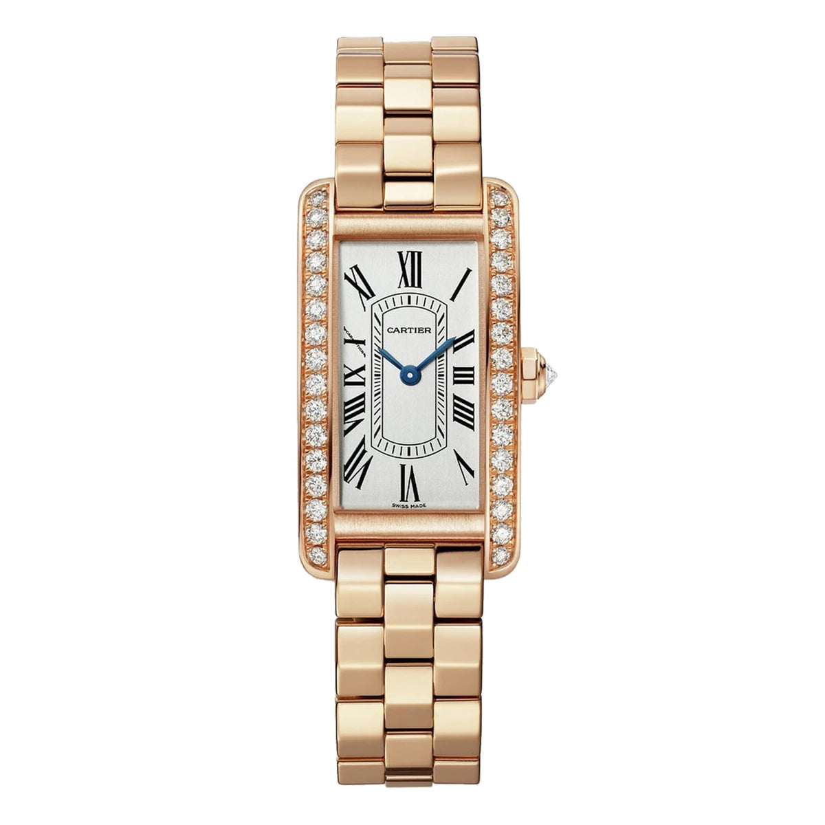Cartier Tank Américaine Small Model 19.5mm - Rose Gold - Silver Dial Ref. # WJTA0056