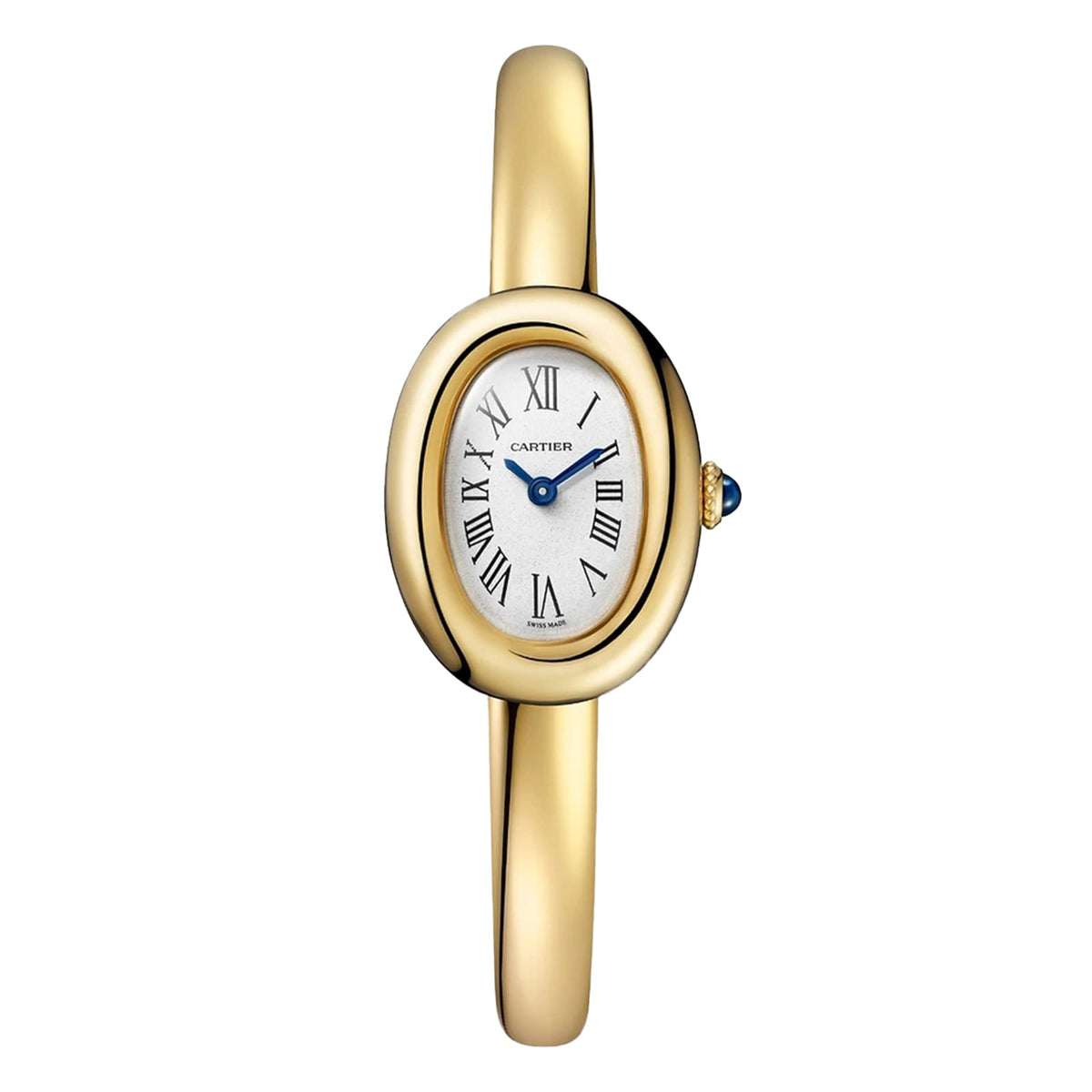 Cartier Baignoire Mini Model (Size 16) 18.5mm - Yellow Gold - White Dial Ref. # WGBA0045