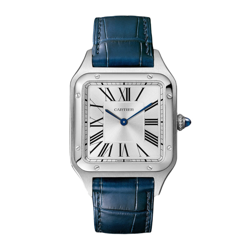 Cartier Santos-Dumont Large Model 31.5mm - Steel - Silver Dial Ref. # WSSA0085