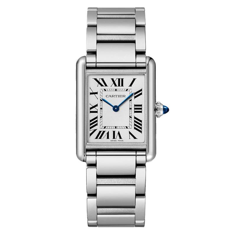 Cartier Tank Must Solarbeat™ Large Model 25.5mm - Steel - Ivory Dial Ref. # WSTA0122