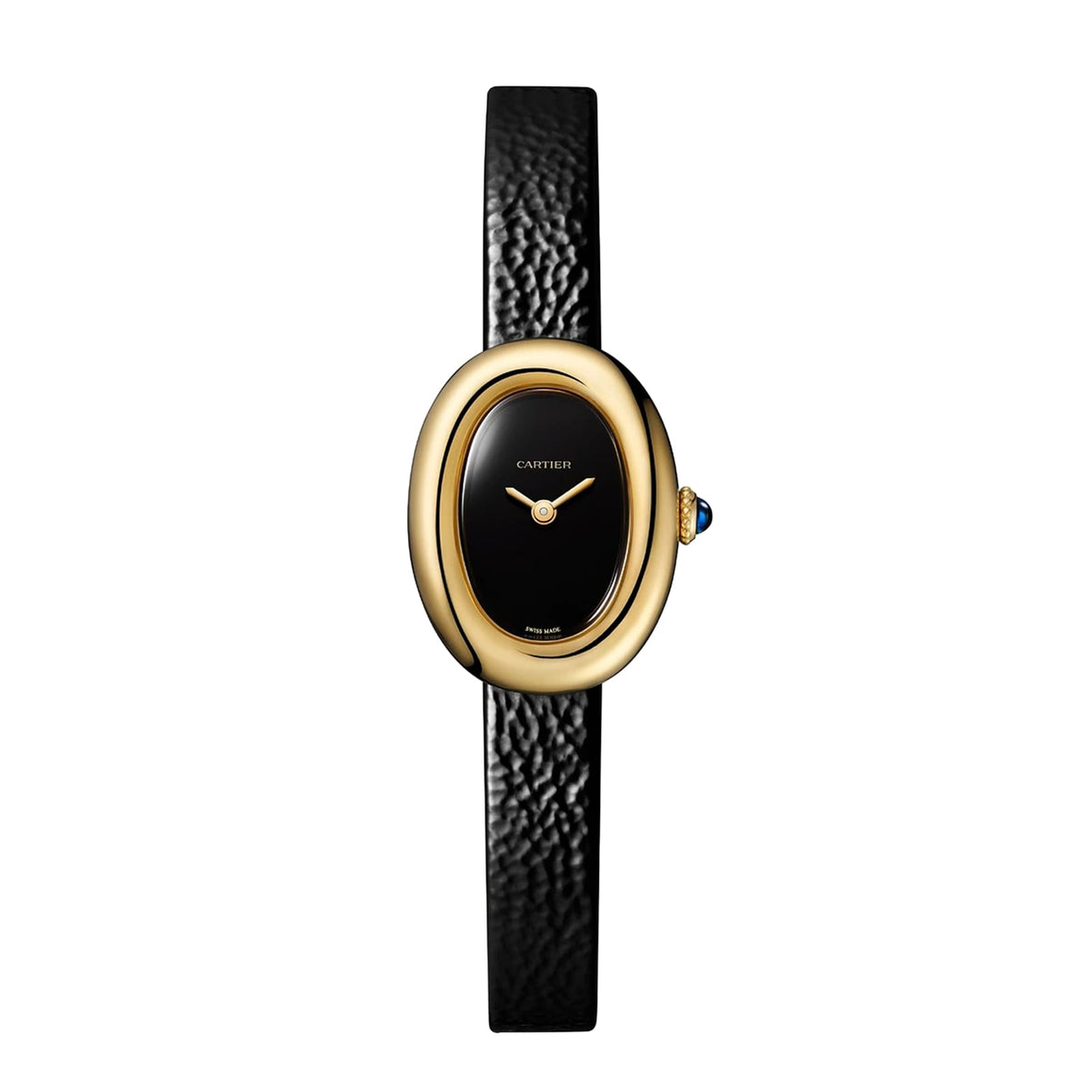 Cartier Baignoire Mini Model 18.5mm - Yellow Gold - Black Dial Ref. # WGBA0040