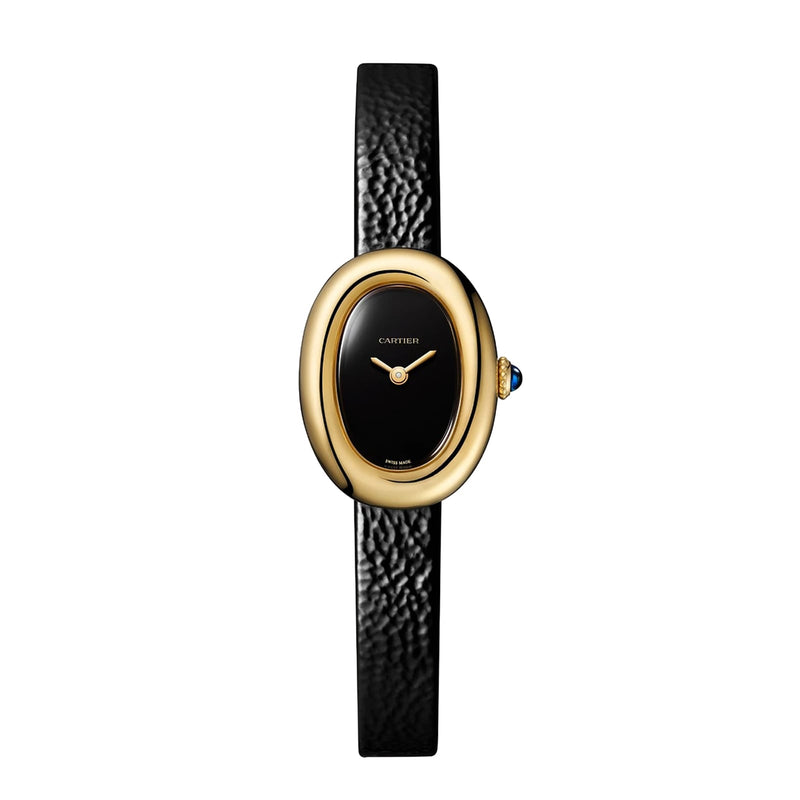 Cartier Baignoire Mini Model 18.5mm - Yellow Gold - Black Dial Ref. # WGBA0040