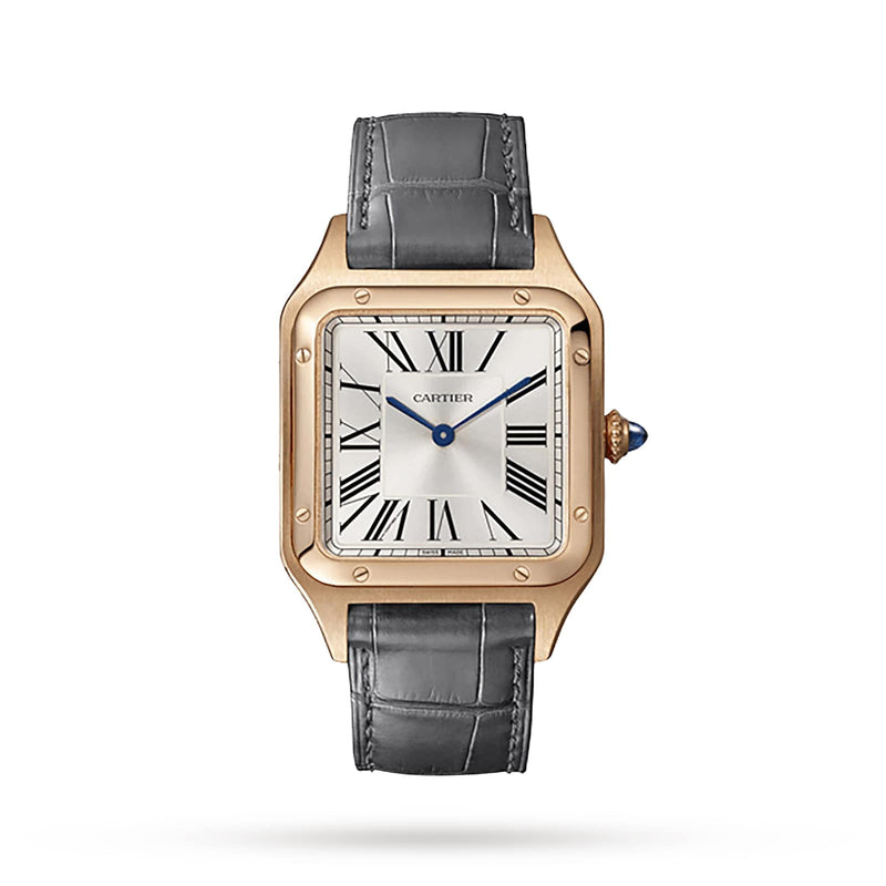 Cartier Santos-Dumont Large Model 31.5mm - Rose Gold - Silver Dial Ref. # WGSA0116