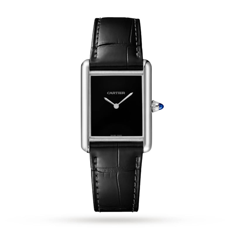Cartier Tank Must de Cartier Large Model 25.5mm - Steel - Black Dial Ref. # WSTA0108
