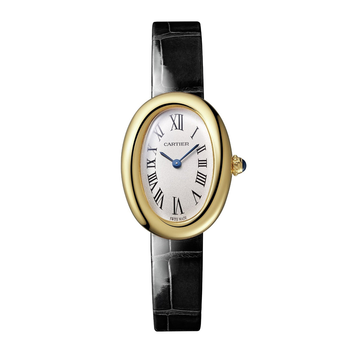 Cartier Baignoire (Size 15) 23mm - Yellow Gold - Silver Dial Ref. # WGBA0042