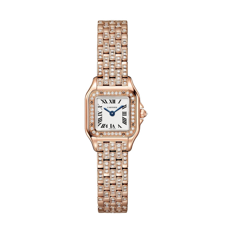 Cartier Panthère de Cartier Mini Model 20mm - Rose Gold - Silvered Dial Ref. # WJPN0063