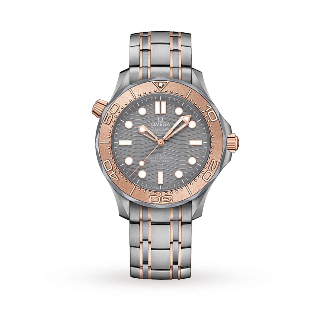 Omega Seamaster Diver 300M 42mm - Titanium & 18K Rose Gold - Grey Dial Ref. # 210.60.42.20.99.001