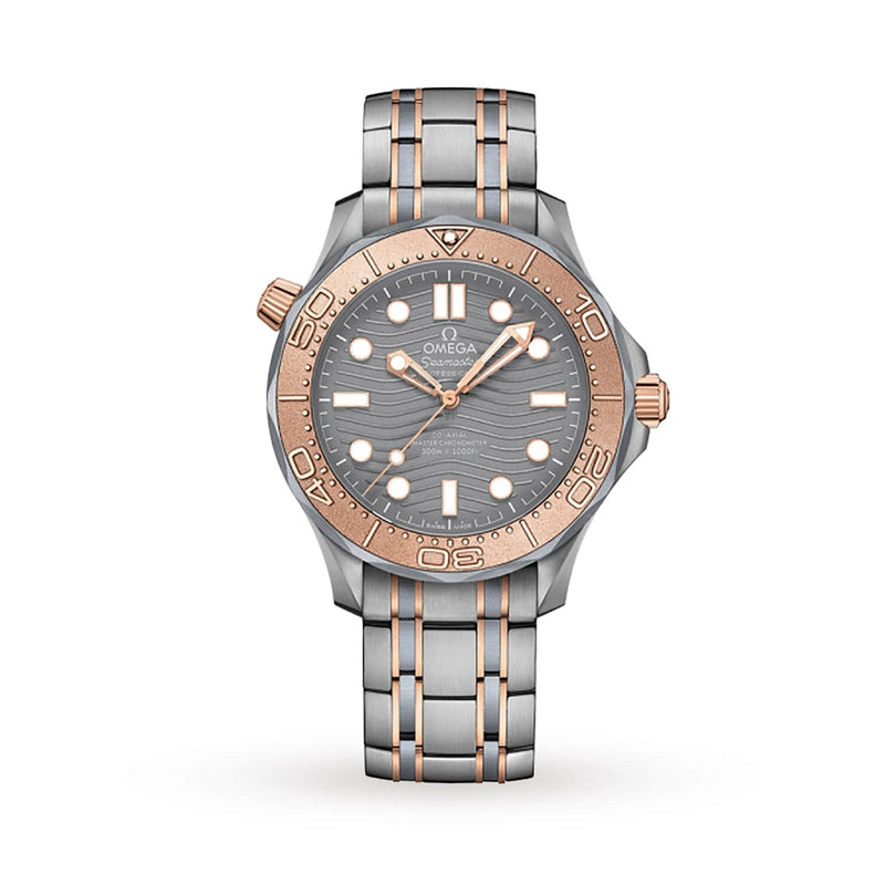 Omega Seamaster Diver 300M 42mm - Titanium & 18K Rose Gold - Grey Dial Ref. # 210.60.42.20.99.001
