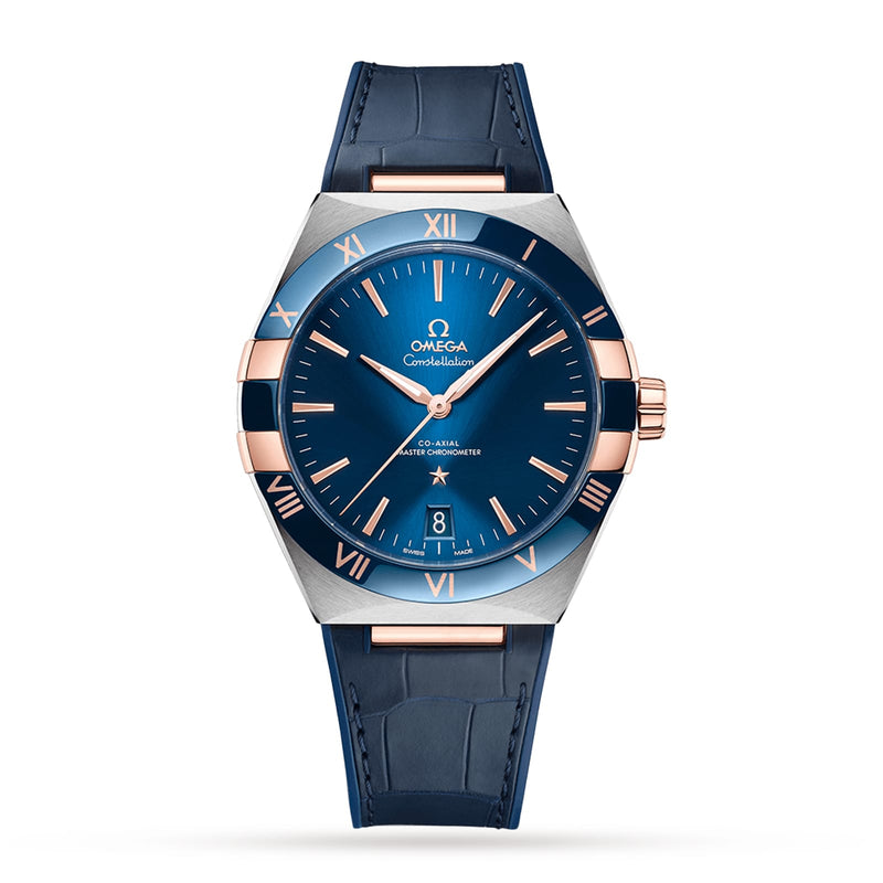 Omega Constellation 41mm - Two-Tone Steel & 18K Rose Gold - Blue Dial Ref. # 131.23.41.21.03.001