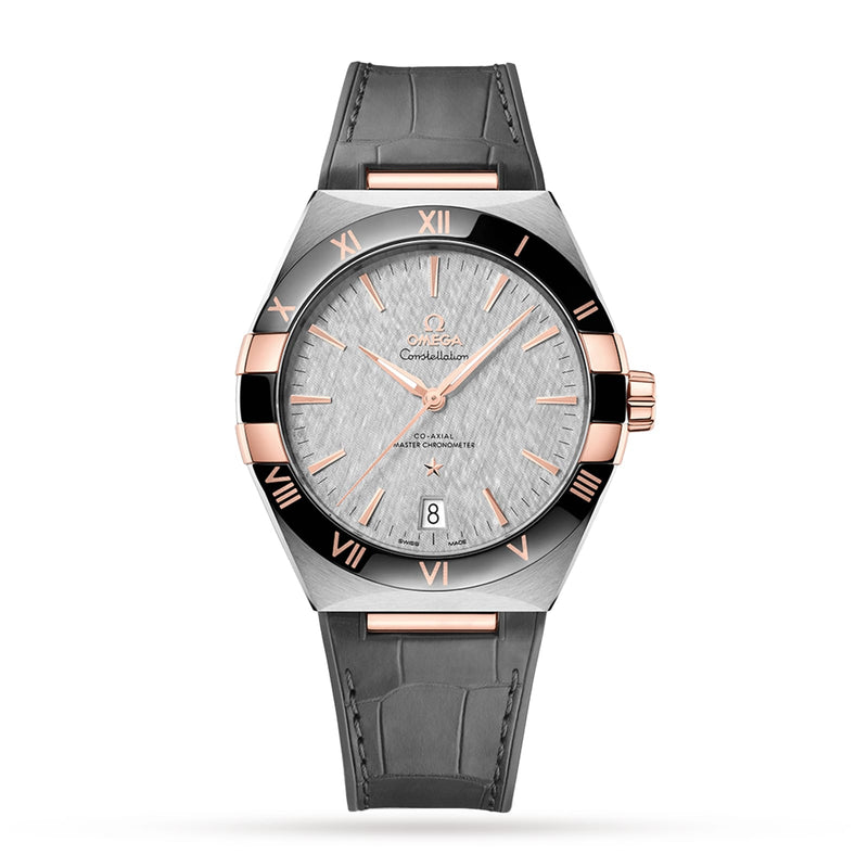 Omega Constellation 41mm - Two-Tone Steel & 18K Rose Gold - Grey Dial Ref. # 131.23.41.21.06.001
