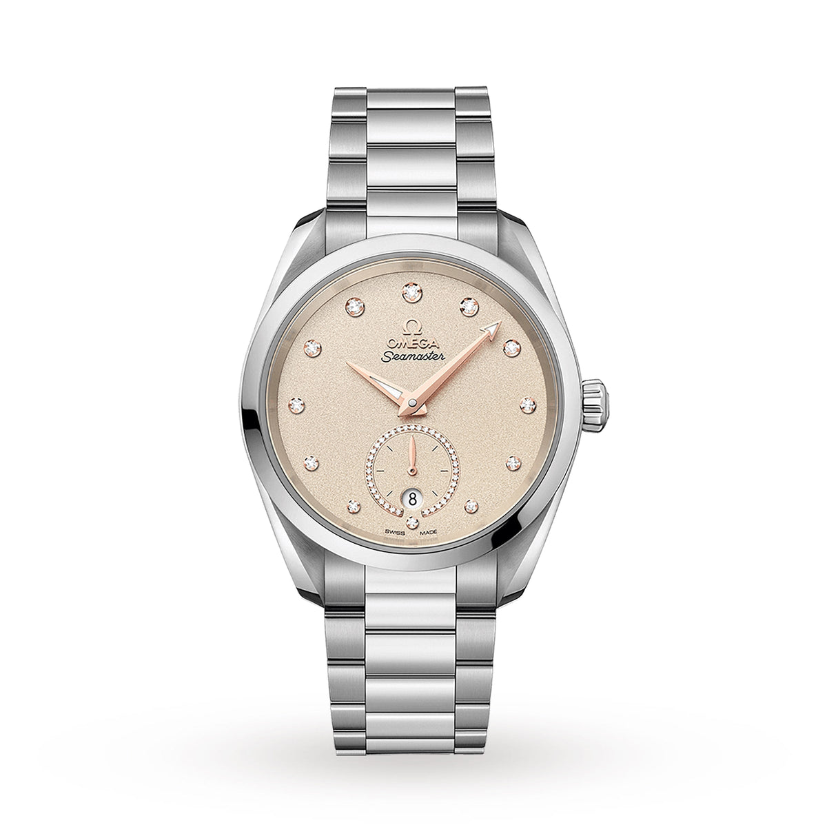 Omega Seamaster Aqua Terra 150M 38mm - Steel - Diamond Ivory Dial Ref. # 220.10.38.20.59.001
