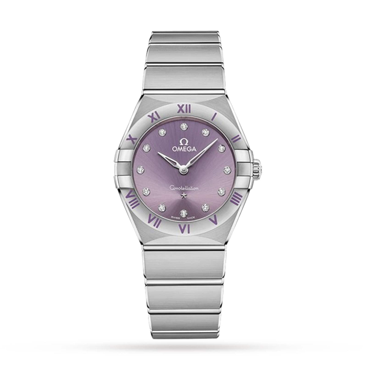 Omega Constellation 28mm - Steel - Diamond Purple Dial Ref. # 131.10.28.60.60.002