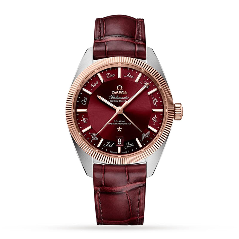 Omega Constellation Globemaster 41mm - Two-Tone Steel & 18K Rose Gold - Red Dial Ref. # 130.23.41.22.11.001