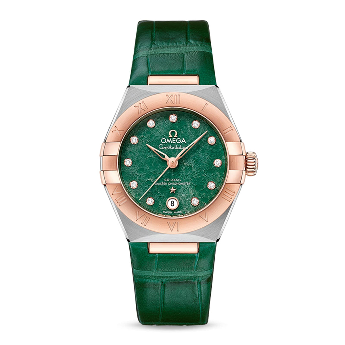 Omega Constellation 29mm - Two-Tone Steel & 18K Rose Gold - Diamond Aventurine Dial Ref. # 131.23.29.20.99.001