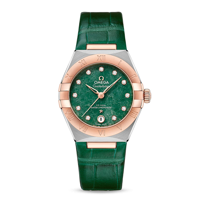 Omega Constellation 29mm - Two-Tone Steel & 18K Rose Gold - Diamond Aventurine Dial Ref. # 131.23.29.20.99.001