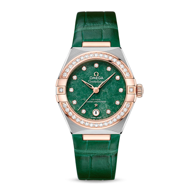 Omega Constellation 29mm - Two-Tone Steel & 18K Rose Gold - Diamond Aventurine Dial Ref. # 131.28.29.20.99.001