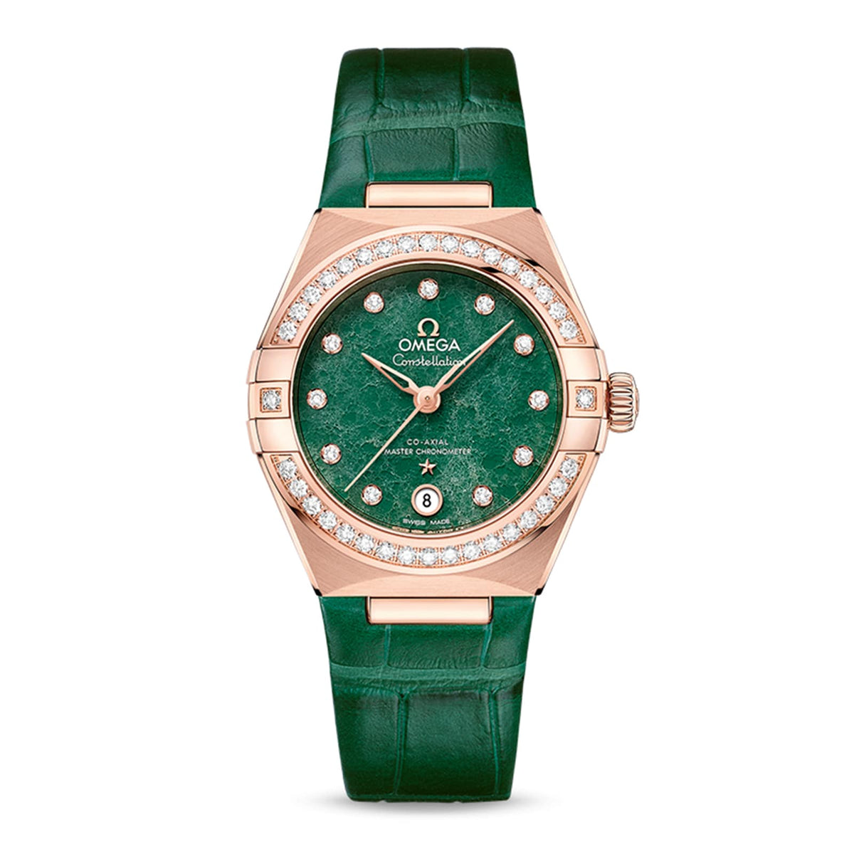 Omega Constellation 29mm - Rose Gold - Diamond Green Dial Ref. # 131.58.29.20.99.004
