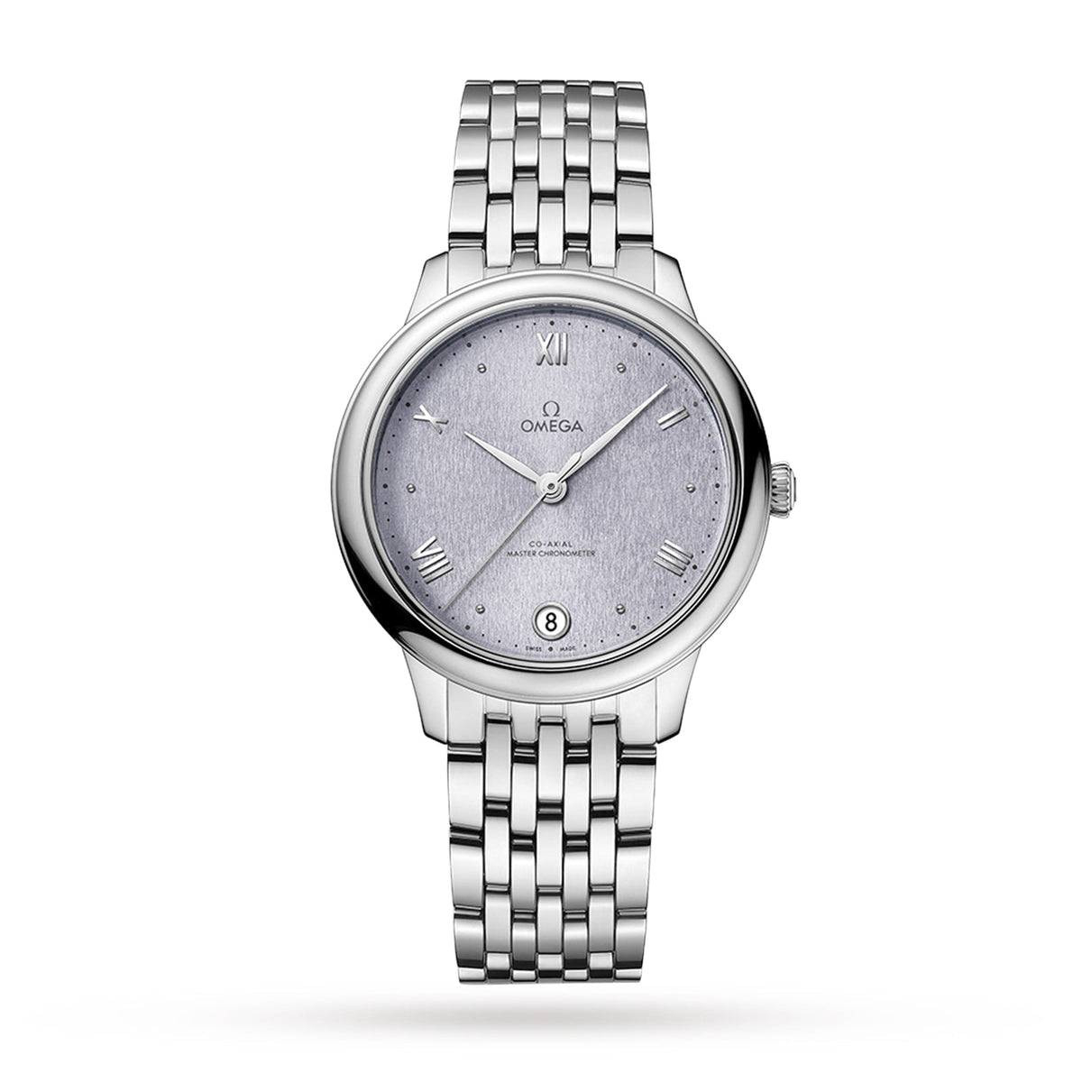Omega De Ville Prestige 34mm - Steel - Lavender Dial Ref. # 434.10.34.20.03.001