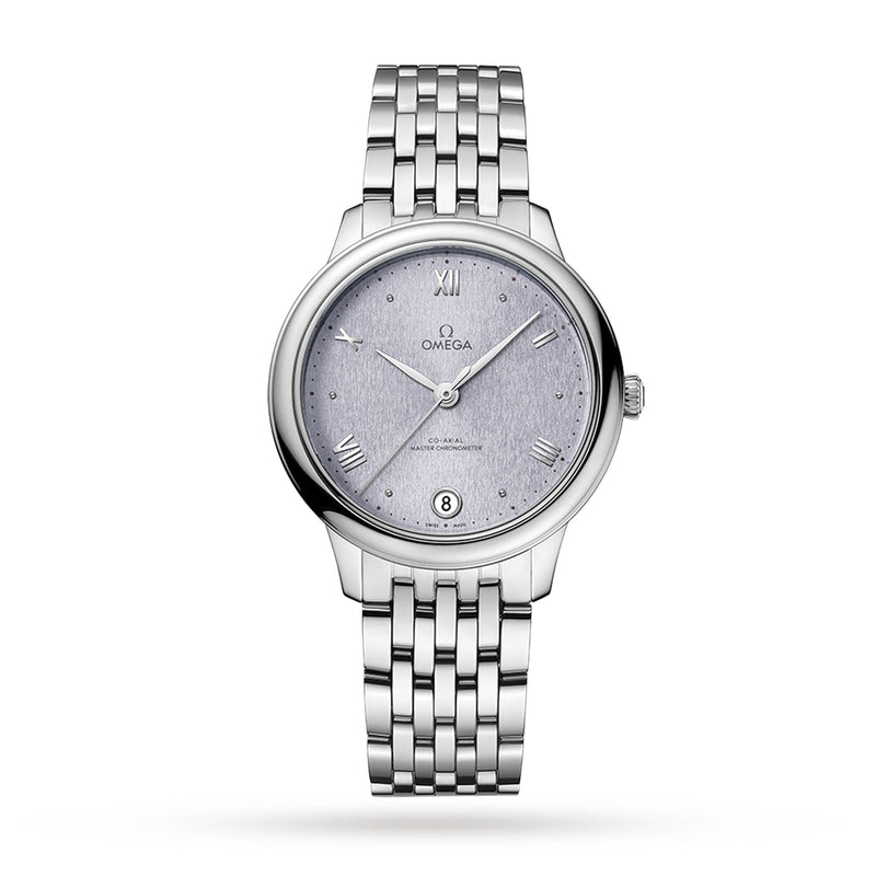 Omega De Ville Prestige 34mm - Steel - Lavender Dial Ref. # 434.10.34.20.03.001