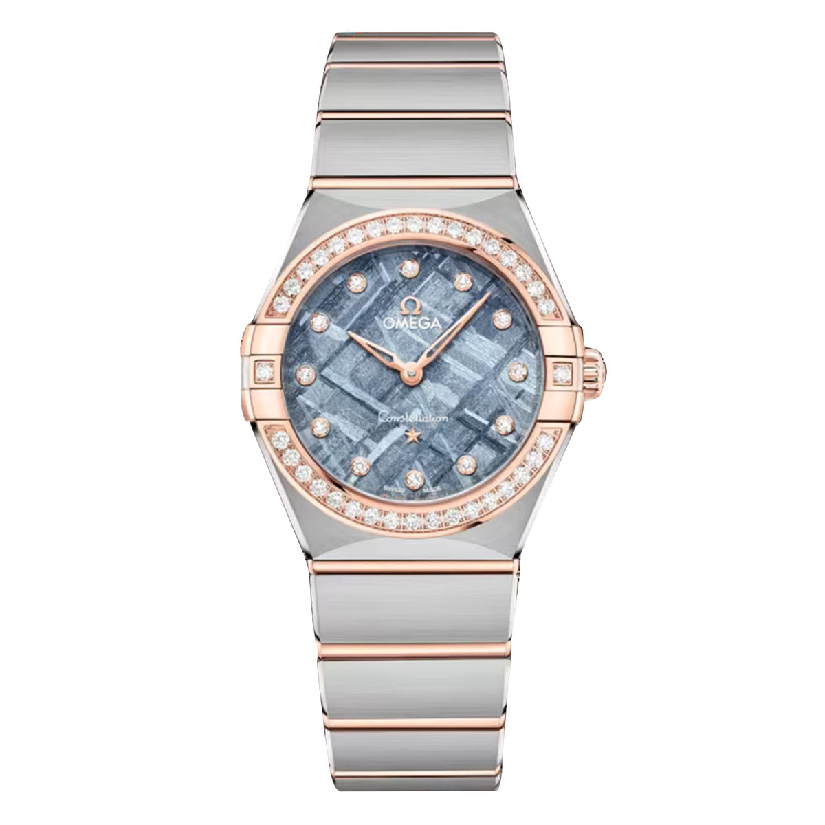 Omega Constellation 28mm - Two-Tone Steel & 18K Rose Gold - Blue Dial Ref. # 131.25.28.60.99.001