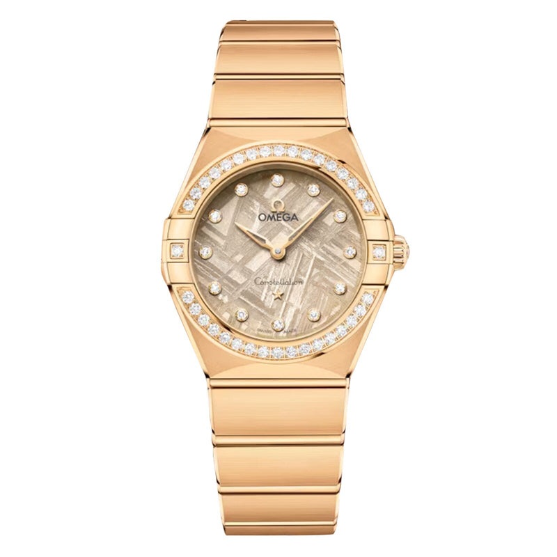 Omega Constellation 28mm - Yellow Gold - Diamond Beige Dial Ref. # 131.55.28.60.99.006