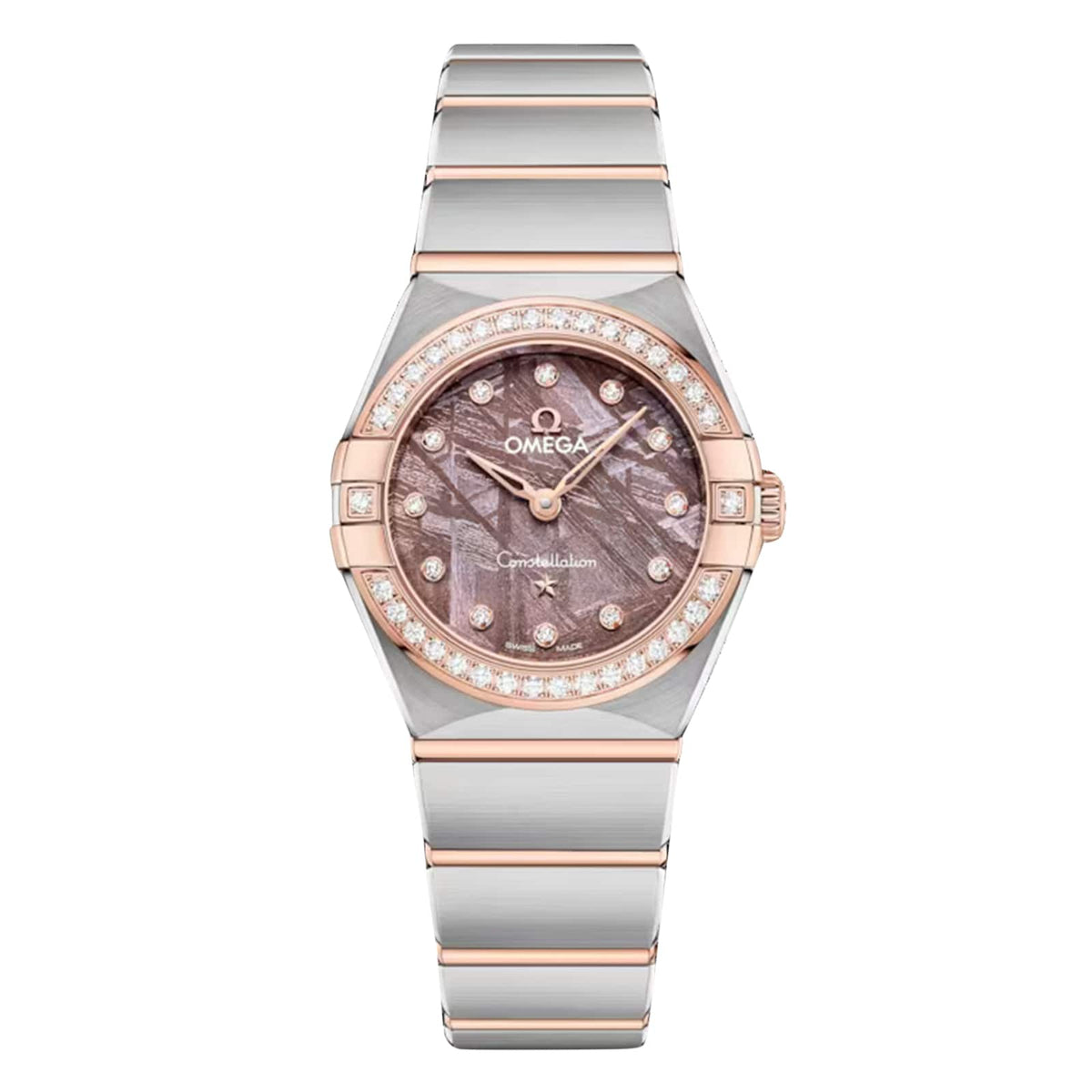Omega Constellation 25mm - Two-Tone Steel & 18K Rose Gold - Purple Dial Ref. # 131.25.25.60.99.001