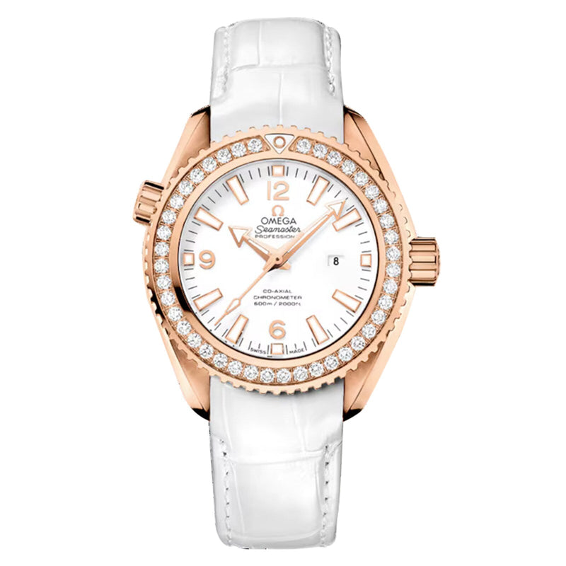 Omega Seamaster Planet Ocean 600M 37.5mm - Rose Gold - White Dial Ref. # 232.58.38.20.04.001
