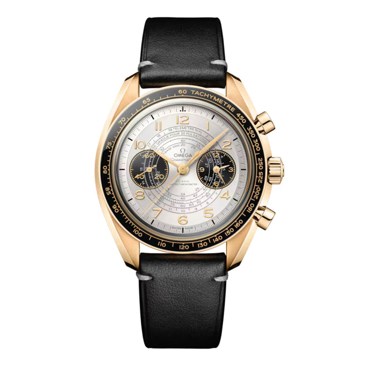 Omega Speedmaster Chronoscope Paris 2024 Olympics 43mm - Yellow Gold - Silver Dial Ref. # 522.62.43.51.02.001