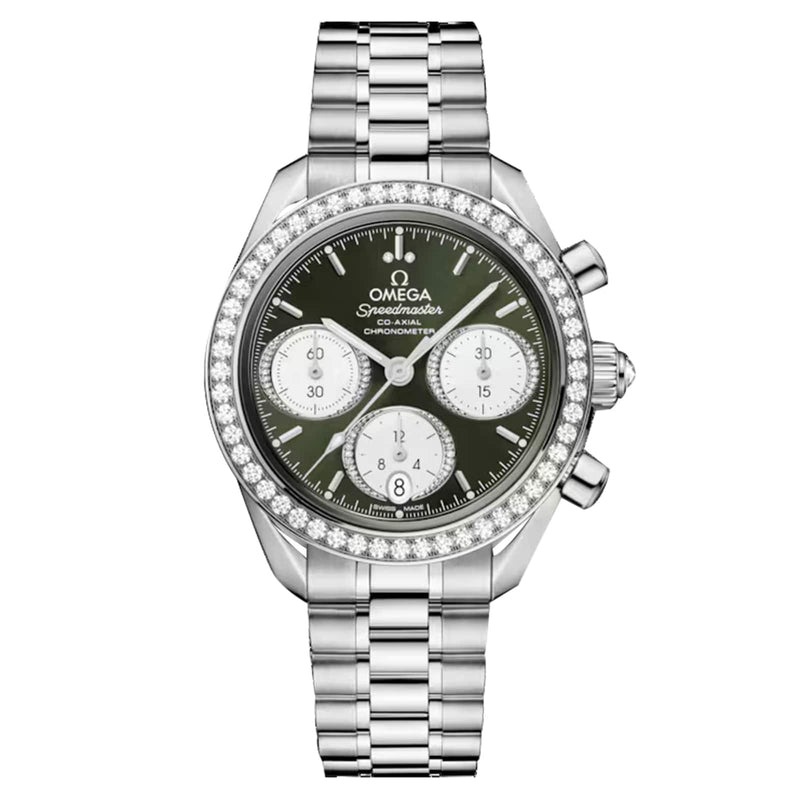 Omega Speedmaster 38 38mm - Steel - Diamond Green Dial Ref. # 324.15.38.50.60.001