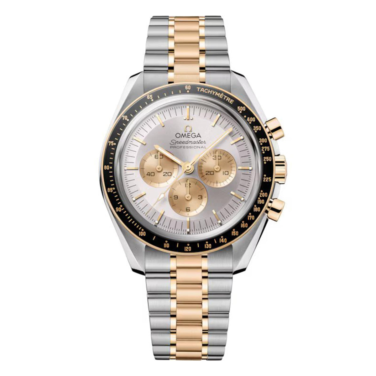 Omega Speedmaster Moonwatch Professional Moonshine 42mm - Two-Tone Steel & 18K Yellow Gold - Silver Dial Ref. # 310.20.42.50.02.001