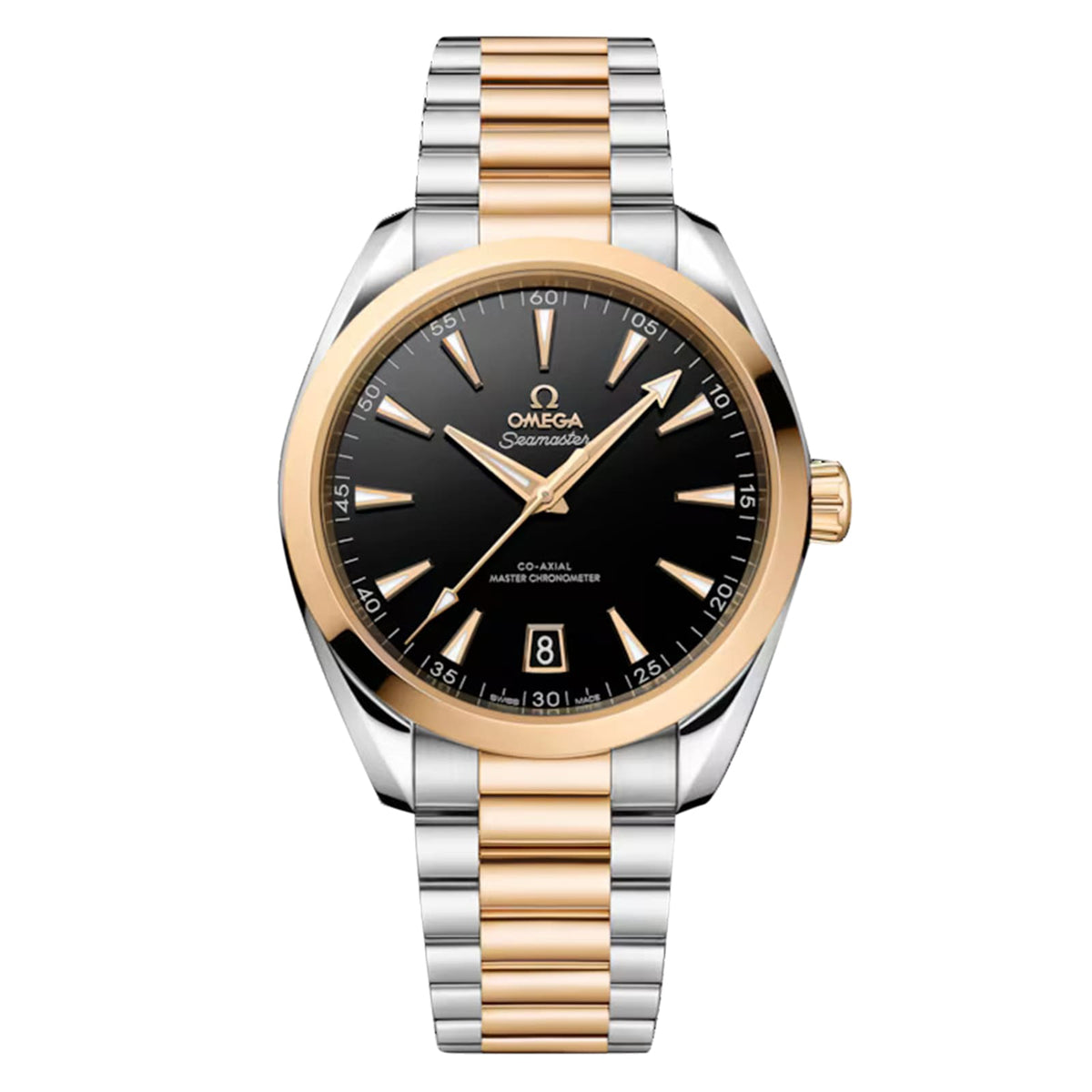 Omega Seamaster Aqua Terra 150M 41mm - Two-Tone Steel & 18K Rose Gold - Black Dial Ref. # 220.20.41.21.01.001
