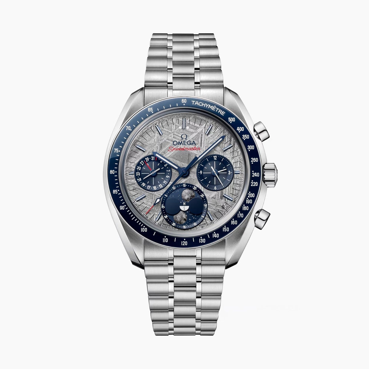 Omega Speedmaster Moonphase Meteorite 43mm - Steel - Grey Dial Ref. # 304.30.43.52.06.001
