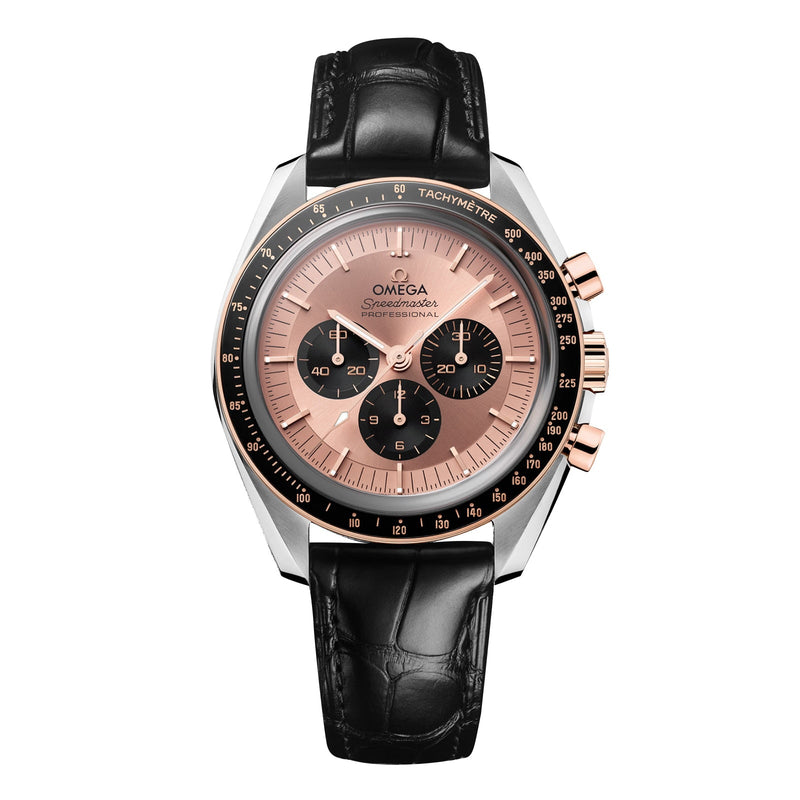 Omega Speedmaster Moonwatch 42mm - Two-Tone Steel & 18K Rose Gold - Pink Dial Ref. # 310.23.42.50.99.001