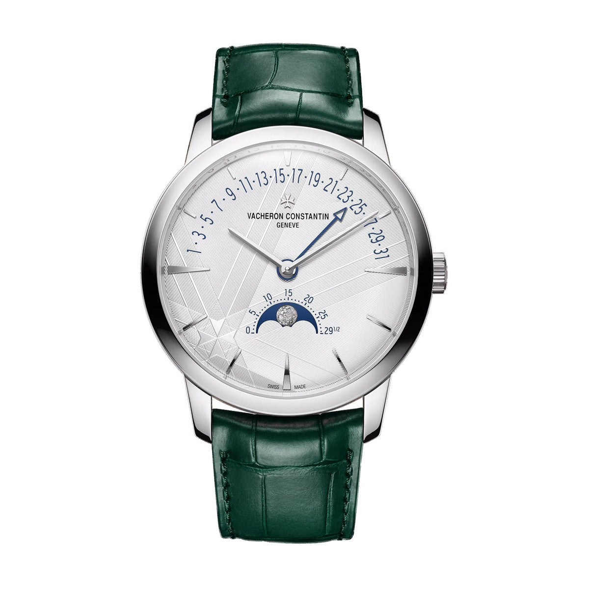 Vacheron Constantin Patrimony Moon Phase Retrograde Date 42.5mm - White Gold - Silver Dial Ref. # 4010U/000G-H057