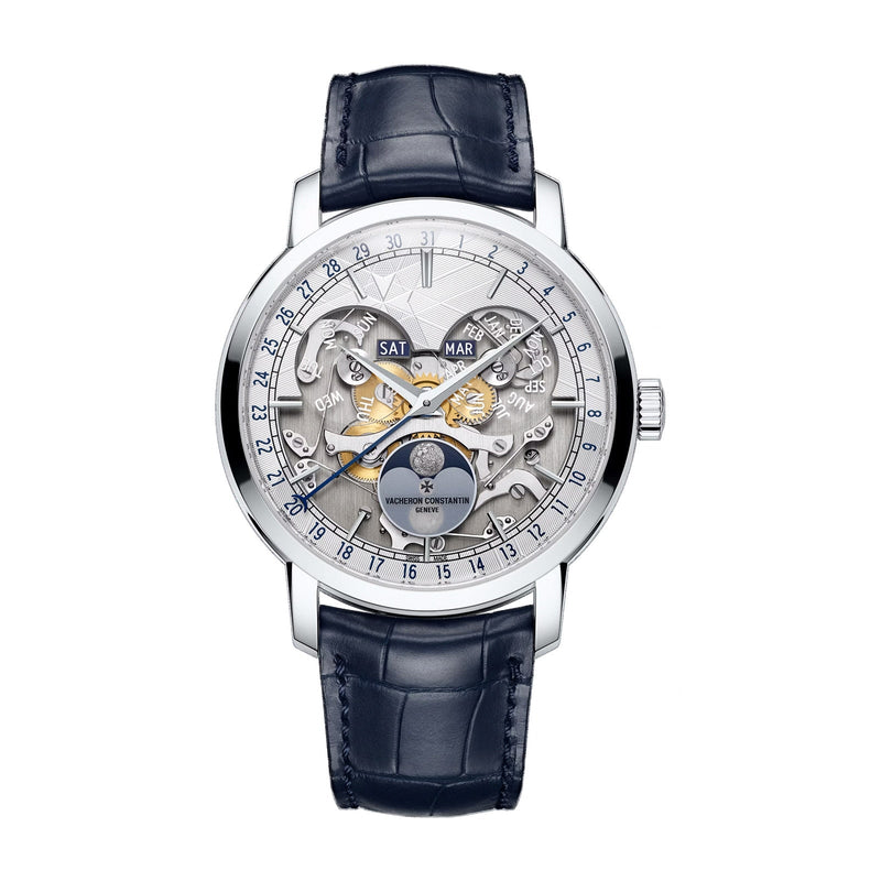 Vacheron Constantin Traditionnelle Complete Calendar Openface 41mm - Platinum - Silver Dial Ref. # 4020T/000P-H038