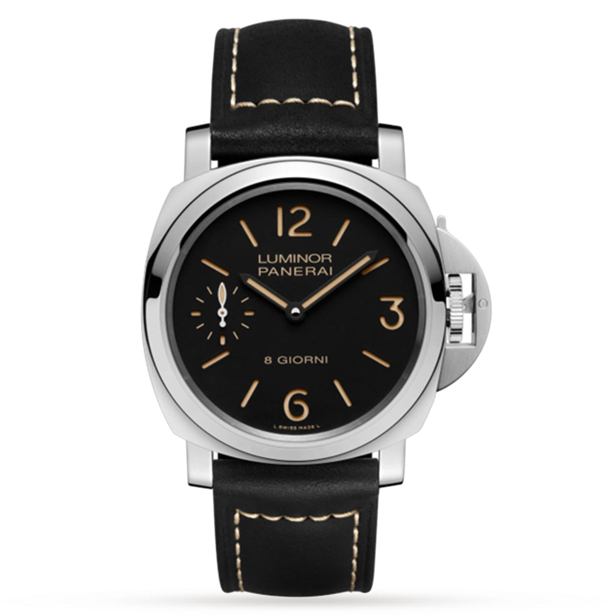 Panerai Luminor Base 8 Days 44mm - Steel - Black Dial Ref. # PAM00915