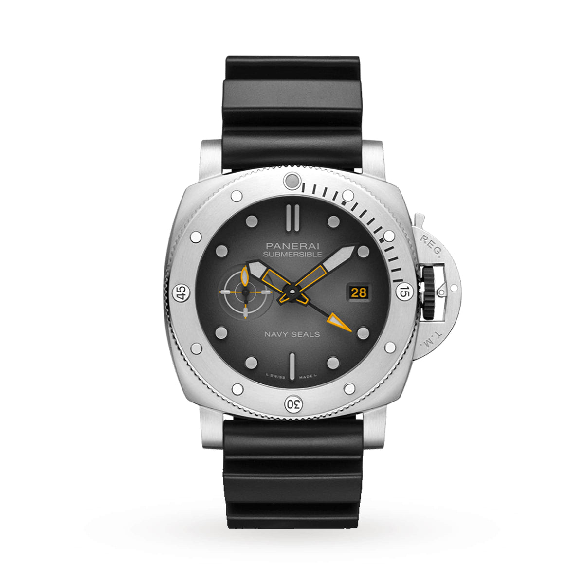 Panerai Submersible GMT Navy Seal Exclusive 44mm - Steel - Black Dial Ref. # PAM01323