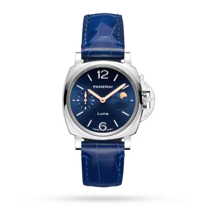 Panerai Luminor Due Luna Moonphase 38mm - Steel - Blue Dial Ref. # PAM01179