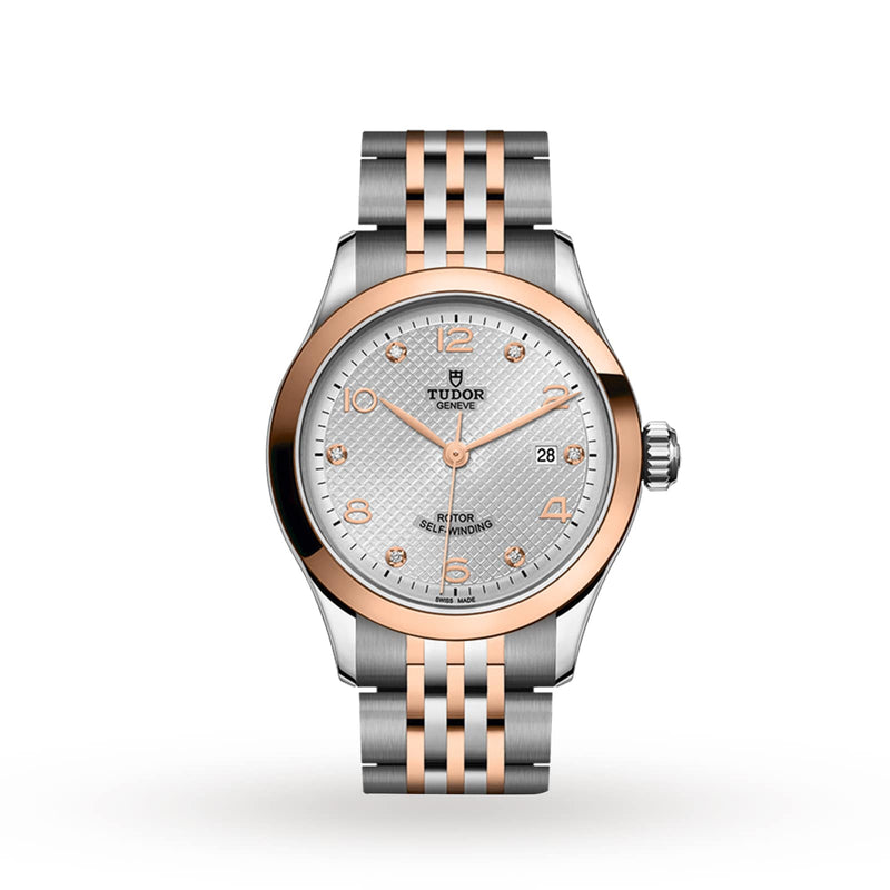 Tudor 1926 28mm - Two-Tone Steel & 18K Rose Gold - Diamond Silver Dial Ref. # M91351-0002