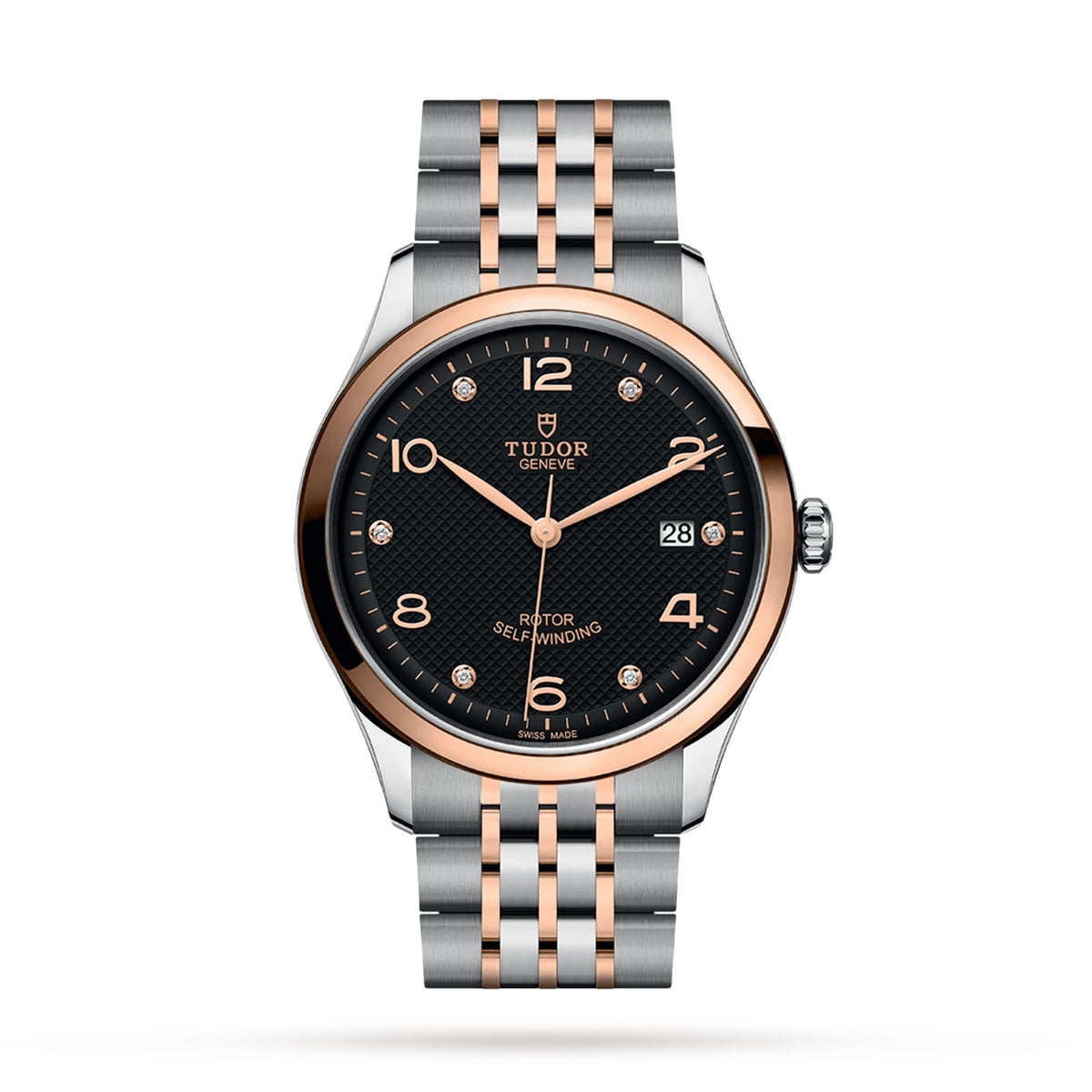 Tudor 1926 39mm - Two-Tone Steel & 18K Rose Gold - Diamond Black Dial Ref. # M91551-0004