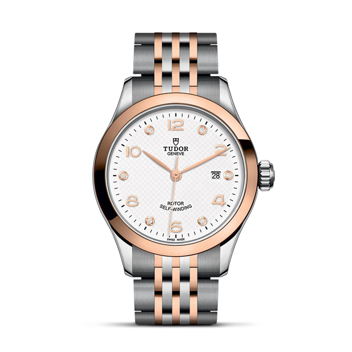 Tudor 1926 28mm - Two-Tone Steel & 18K Rose Gold - Diamond White Dial Ref. # M91351-0011